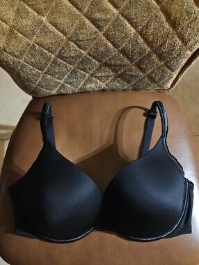Cacique Lane Bryant Boost Plunge Push Up Underwire Black Bra Lined Padded